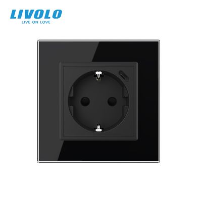 Электрическая розетка с портом USB-C Livolo