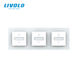 Smart touch dimmer LIVOLO 3 sensors (1-1-1), white, glass, 2A 230V