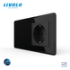 LIVOLO smart touch switch with socket black 2.5D glass Wi-Fi