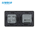 LIVOLO smart touch switch with socket black 2.5D glass Wi-Fi
