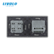 Smart EC touch switch 2 gang 1 socket Livolo