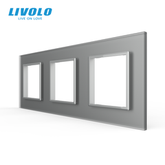 Рамка 3-постова LIVOLO, загартоване скло