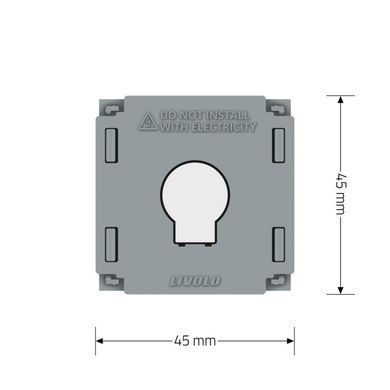 Smart multi-way touch light switch LIVOLO EC, 1 gang, module without frame, 5 A, 230 V, no neutral required