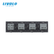 Touch switch 3 gang 1 socket Livolo