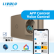 LIVOLO smart touch switch with socket, gold, 2.5D glass, Wi-Fi