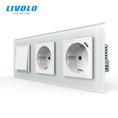 Клавішний вимикач LIVOLO з розеткою