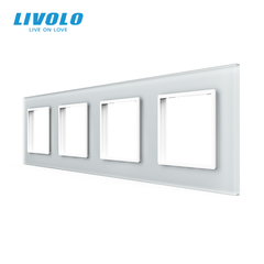 Рамка 4-постова LIVOLO, загартоване скло