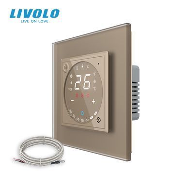 LIVOLO for electric underfloor heating touch Wi-Fi thermostat, 2.5D glass