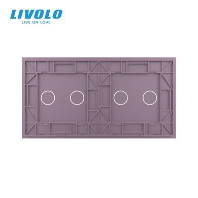 2-Gang Frame for Two 2-Touch Switches (2-2) LIVOLO tempered glass