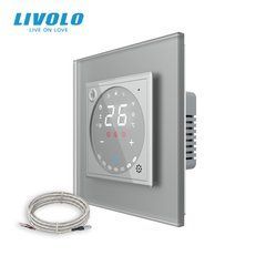 Сенсорный для электрического теплого пола Wi-Fi терморегулятор LIVOLO, стеклянный 2.5D