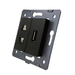 USB-A socket & multi-function power socket 2 in 1 module Livolo