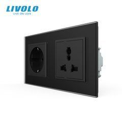 Double power socket & Wall multi-function power socket 12 in 1 Livolo
