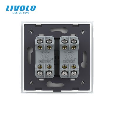 Двоклавішний перехресний вимикач Livolo