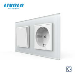 Клавішний вимикач LIVOLO з розеткою