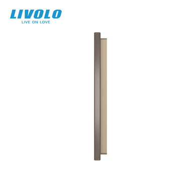 LIVOLO 4-post frame for 2 touch and 2 two-touch switches (1-1-2-2), glass, frosted gold, 294&times;80 mm