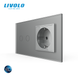 Smart EC touch switch 2 gang 1 socket Livolo