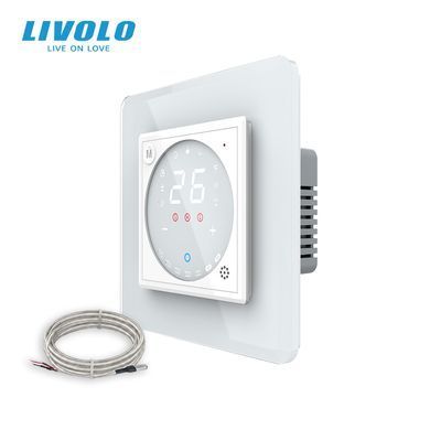 Сенсорный для электрического теплого пола Wi-Fi терморегулятор LIVOLO, стеклянный 2.5D