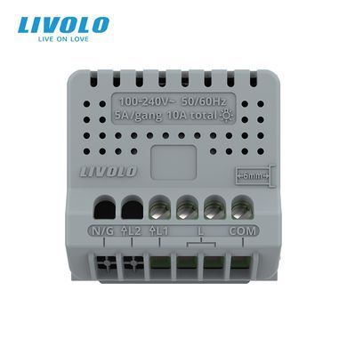 Умный механизм сенсорный проходной/перекрестный диммер ZigBee Livolo (VL-FC1SD1Z-2G)