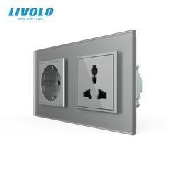Double power socket & Wall multi-function power socket 12 in 1 Livolo
