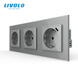 Потрійна електрична розетка LIVOLO