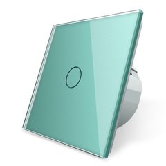 Touch switch 1 gang Livolo green glass (VL-FC1-2GG)