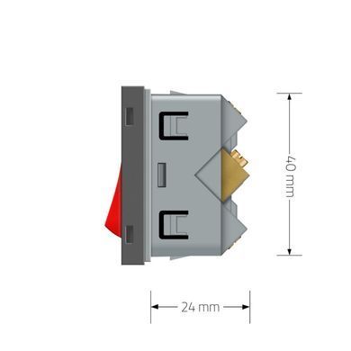 Mechanical мain switch 20A 1 gang module Livolo