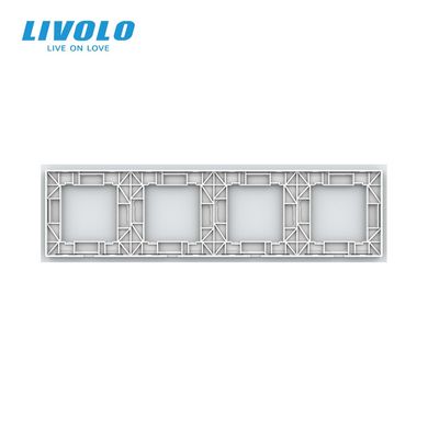 Панель-заготовка для сенсорного выключателя 4 места Livolo