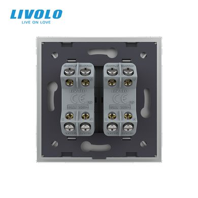 Двухклавишный перекрестный выключатель Livolo