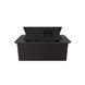 Double desktop socket soft opening Livolo gray in black