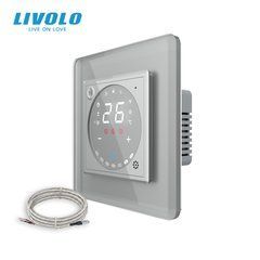 Сенсорный для электрического теплого пола Wi-Fi терморегулятор LIVOLO, стеклянный 2.5D