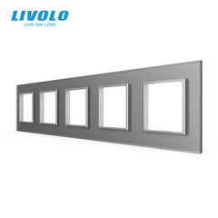 Рамка 5-постова LIVOLO, загартоване скло