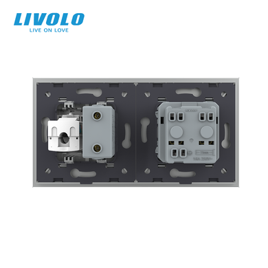 Подвійна електрична розетка LIVOLO