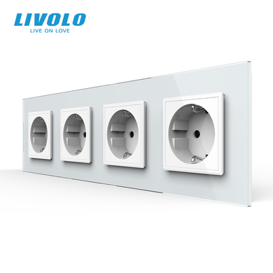 Four way wall power socket Livolo