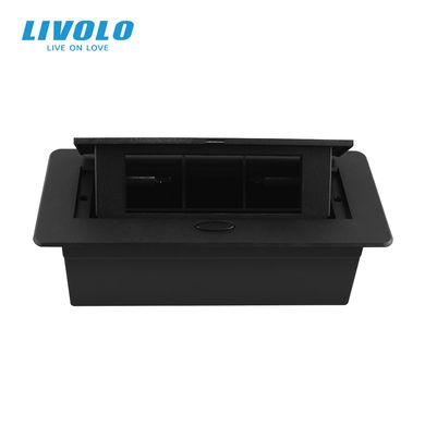 Empty desktop socket box for 3 modules Livolo