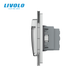 LIVOLO walk-through sensor dimmer 3 sensors (1-2) with IP44 socket, cover, grey frosted glass, 16A 230V, grounding