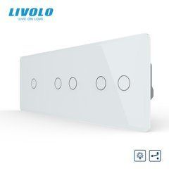 Сенсорный проходной диммер LIVOLO, 5 сенсоров (1-2-2), 2 А, 230 В