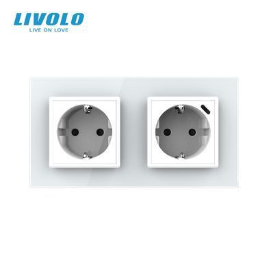 Подвійна електрична розетка LIVOLO