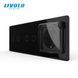 Touch light switch LIVOLO, 4 gangs (2-2) + socket with IP44 cover, 16 A, earthed