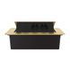 LIVOLO built-in desktop socket block, earthed mains sockets, USB-C 45 W, gold, aluminium, 265 &times; 118 &times; 70 mm, smooth opening