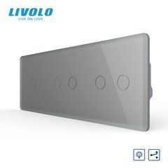 Сенсорный проходной диммер LIVOLO, 5 сенсоров (1-2-2), 2 А, 230 В