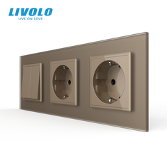 Клавішний вимикач LIVOLO з розеткою