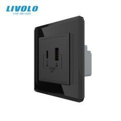 Розетка USB-A та USB-C з Power Delivery 36W Livolo