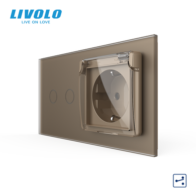 Сенсорный выключатель LIVOLO с розеткой