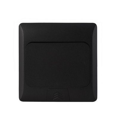 LIVOLO black pop-up floor socket, 2 earthed sockets, recessed, smooth opening, IP44, aluminium, 145&times;145&times;65 mm
