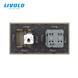 Double wall power socket & Computer socket Livolo