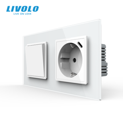 Клавішний вимикач LIVOLO з розеткою