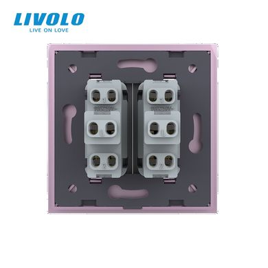 Двоклавішний прохідний вимикач Livolo