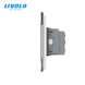 LIVOLO smart touch-sensitive dimmer with 2 sockets, white, glass, 2A 230V