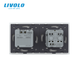 LIVOLO Socket with Grounding and Motion Sensor, White, Wall-mounted Designer, Glass Frame, 250V 16A