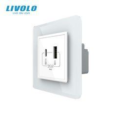 Розетка USB-A та USB-C з Power Delivery 36W Livolo